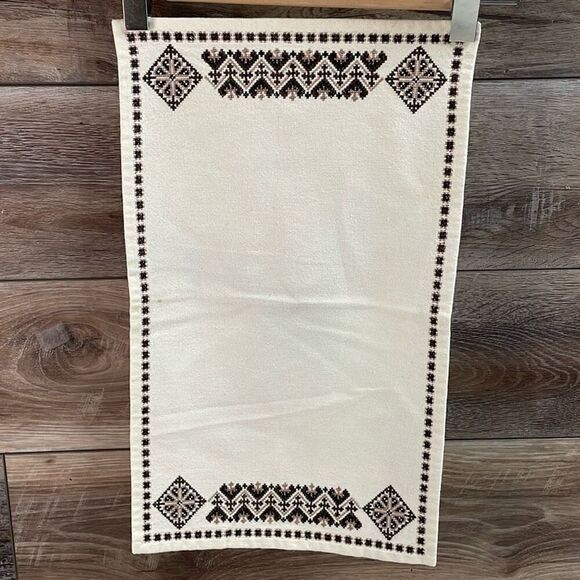 Vintage Table Linens Placemats (4) Embroidered Southwestern Vibe Cream Brown - Picture 7 of 8
